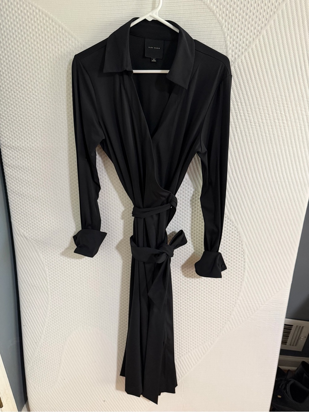 Alex Marie Black Wrap Shirt Dress